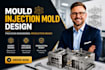 design plastic injection molds, silicone molds, mold tools, dfm and cad