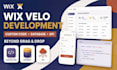 develop wix website with wix velo code, wix studio, wix website design