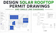 design solar permit drawings, rooftop pv plans and single line diagram