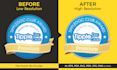 convert low resolution logo to scalable vector file for embroidery and printing