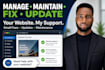 manage, maintain, fix and update your website