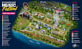 design event map, isometric map, festival map, and vector illustration