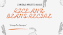 write rice and beans recipe