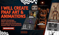 do 2d and 3d fnaf drawings, fnaf animatronics animation, model fnaf animatronics