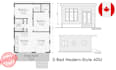 design a complete adu floor plan and elevation package for canada