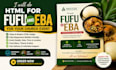 do html for fufu eba for your church event