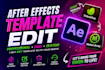 edit any after effects template from videohive or  elements