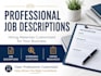 write a professional job description and hiring package