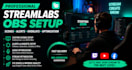 set up streamlabs obs scenes, alerts, overlays and stream settings