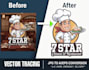 do jpg to vector, png to vector file and vectorize logo using adobe illustrator