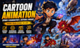 create cartoon animation video with characters and story