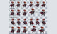 create custom pixel art sprite sheet and character art