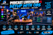 setup your podcast livestream with obs, cameras, microphones and audio