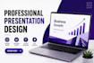 design a professional business presentation using gamma ai