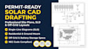 do autocad solar drafting, solar permit drawings and layout