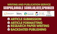 publish google scholar scopus research article journal publication and citation