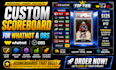 create a custom scoreboard for whatnot and obs live streams