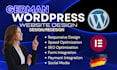 develop german wordpress website german or english elementor wordpress website