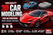 create  custom 3d car models for rendering, animation and 3d printing