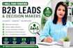 find verified b2b leads and decision makers