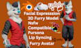 create custom furry vrchat avatar with fbt pc quest compatible fursona 3d model