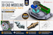 create 3d cad models for mechanical parts and manufacturing