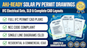 create solar pv layout and ifc electrical permit drawings