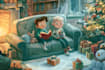 create christmas children book illustrations