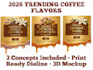 design luxury coffee pouch with 3d mockup and print ready dieline
