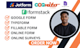 create google form, online surveys, questionnaire, quiz, type form, jotform