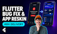 do flutter app development flutterflow bug fix app nocode ios android mobile app