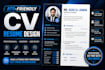 do impressive ats friendly resume, CV, cover letter design