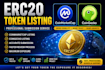 do erc20 token listing, coinmrketcap, coingecko listing and exposure develop