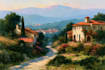 paint landscape in oil painting