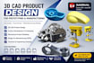 create 3d cad product designs mechanical part for prototyping and manufacturing