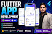 develop a flutter mobile app for android and ios