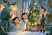 make christmas children book illustration