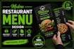 professional restaurant menu, food , cafe and digital menu
