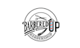 make monogram cool barber shop logo