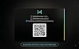 design a modern tech digital business card with qr code