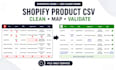 clean fix and validate your shopify product CSV for import