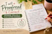 proofread and correct grammar and spelling mistakes