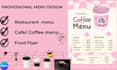 design an attractive restaurant menu or coffee menu using canva