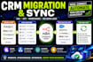migrate and sync your CRM data with n8n, apis and webhooks