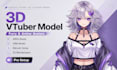 create furry 3d vtuber model, arkit avatar warudo setup vrm model 52 blendshapes