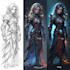 create epic fantasy character illustrations