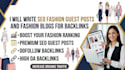 write SEO fashion guest posts and fashion blogs for backlinks