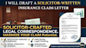 write a professional property damage claim letter for insurance