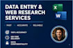 do data entry and web research
