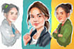 draw portrait avatar cartoon from photo